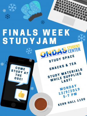 Finals Week Study Jam Flyer